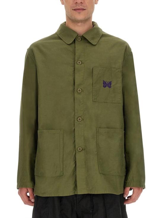 NEEDLES Men Shirts MR220 B OLIVE Green