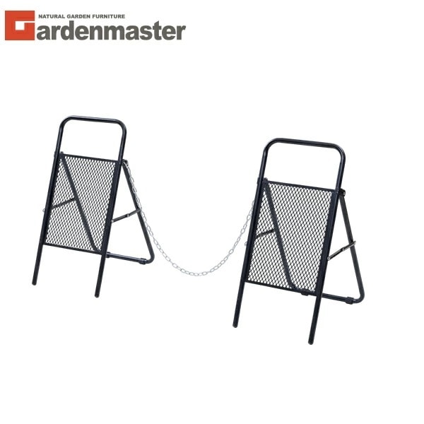 バリケード セット チェーン スチール製 シンプル フェンス アメリカンフェンス 駐車場 車止め KKAB-3265