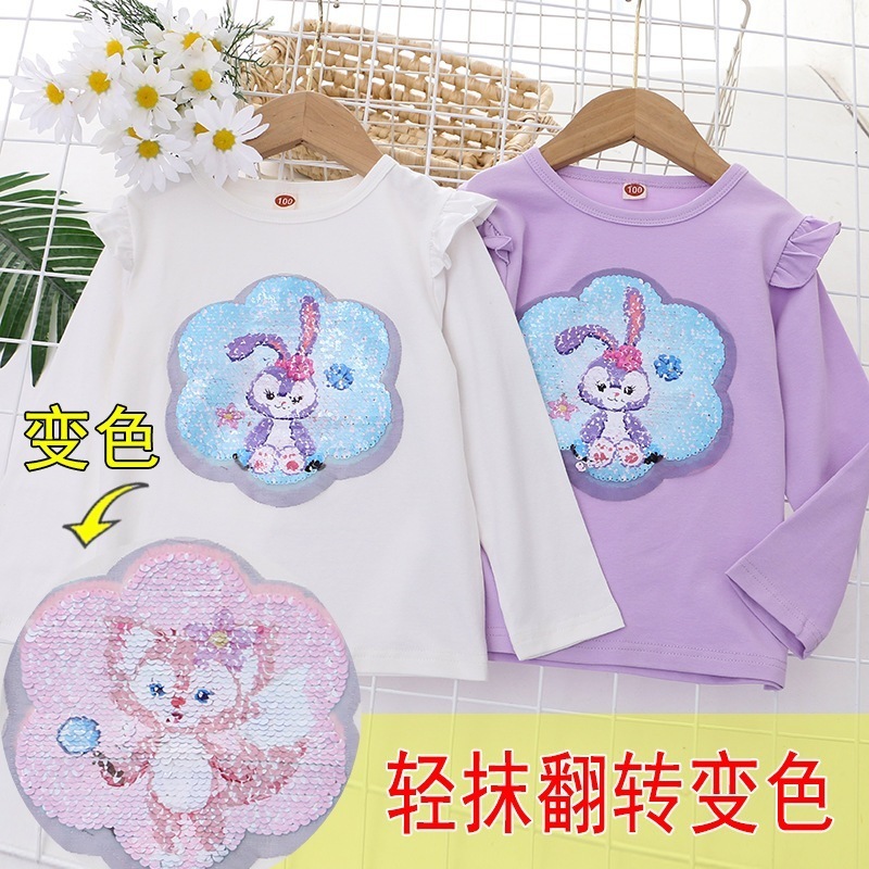 23 キッズスプリングドレスガールズ T シャツ長袖中小キッズアンダーシャツカラースパンコールトップ