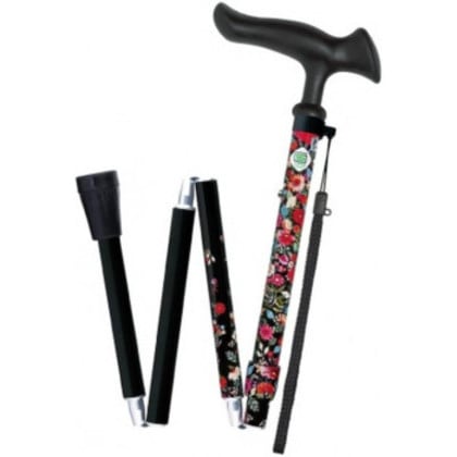 フジホーム ステッキ 杖 かるがもファムII折畳 ブーケ WB5219