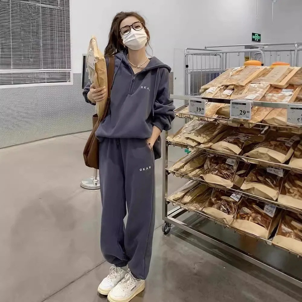 2025新作 シンプル スウエット セットアップ レディース レディースファッション Tシャツ トップス ワイドパンツ 二点セット 大きめサイズ