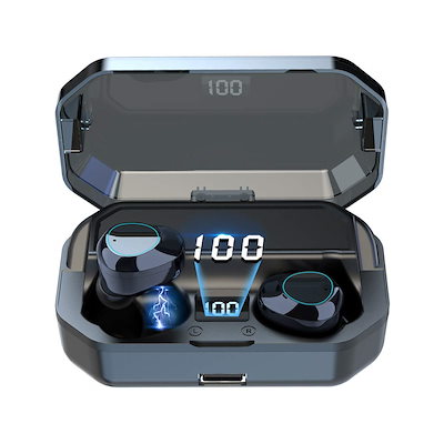 ★新品★【2019最新版 Bluetooth イヤホン LEDディスプレイ】 ワイヤレスイヤホン 電池残量インジケーター付き イヤホン Hi-Fi★#650 イヤホン Bluetooth5.4 ワイヤレスイヤホン 空気伝導 24時間再生 LEDディスプレイ表示 スポーツイヤホン ブルートゥース Hi-Fi  高音質 自動接続 耳掛け 左右分離式 軽量 両耳 片耳 マイク内蔵 業界初登場オープン型 片耳8.5ｇiPhone&frasl;Android適用 |