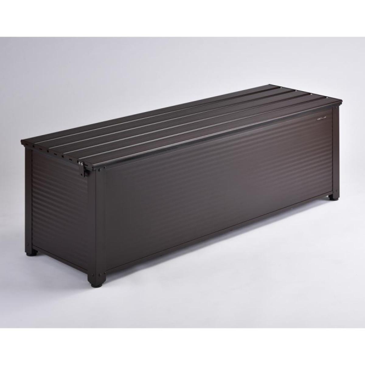 【I】【送料無料】グリーンライフ アルミベンチストッカー144 ABS-144P ブラウン 屋外 収納 収納ベンチ 物置 ベランダ台 屋外収納庫