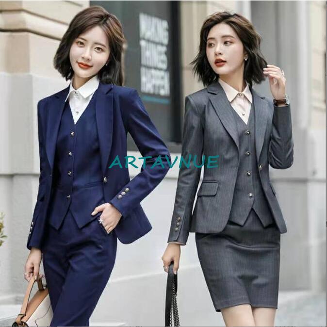 スーツセット レディース パンツセット スカートセット 20代30代40代 事務服 細身シルエット 制服OL ビジネス 入学式 卒業式 通勤