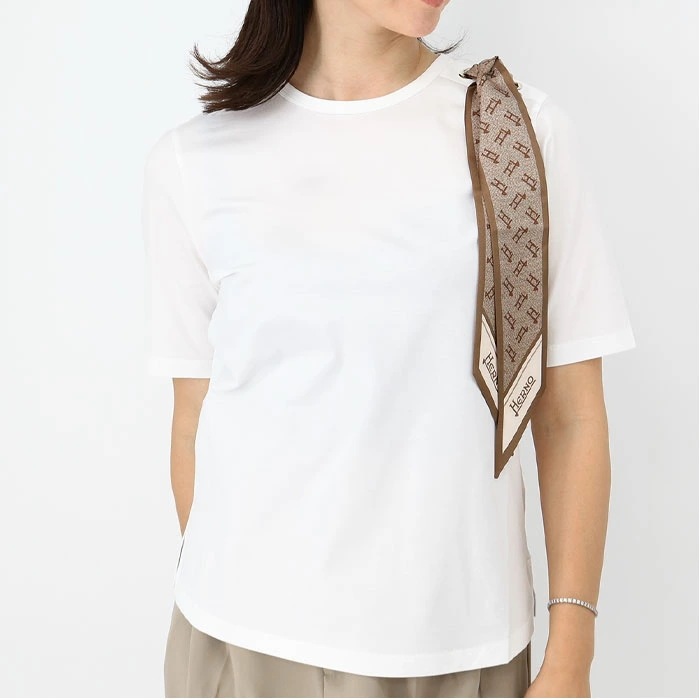 JG000219D 52003 レディースTシャツ スカーフ SS TEE 半袖 クルーネック カットソー ロゴ