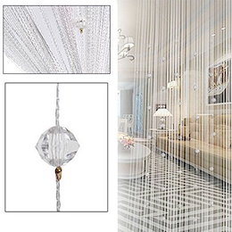 新色追加✨ サンキャッチャー付き ひものれん 幅100cm 長さ200cm(全15色) オシャレでキュートなひものれんで、お部屋を楽々イメージチェンジ♪【送料無料】