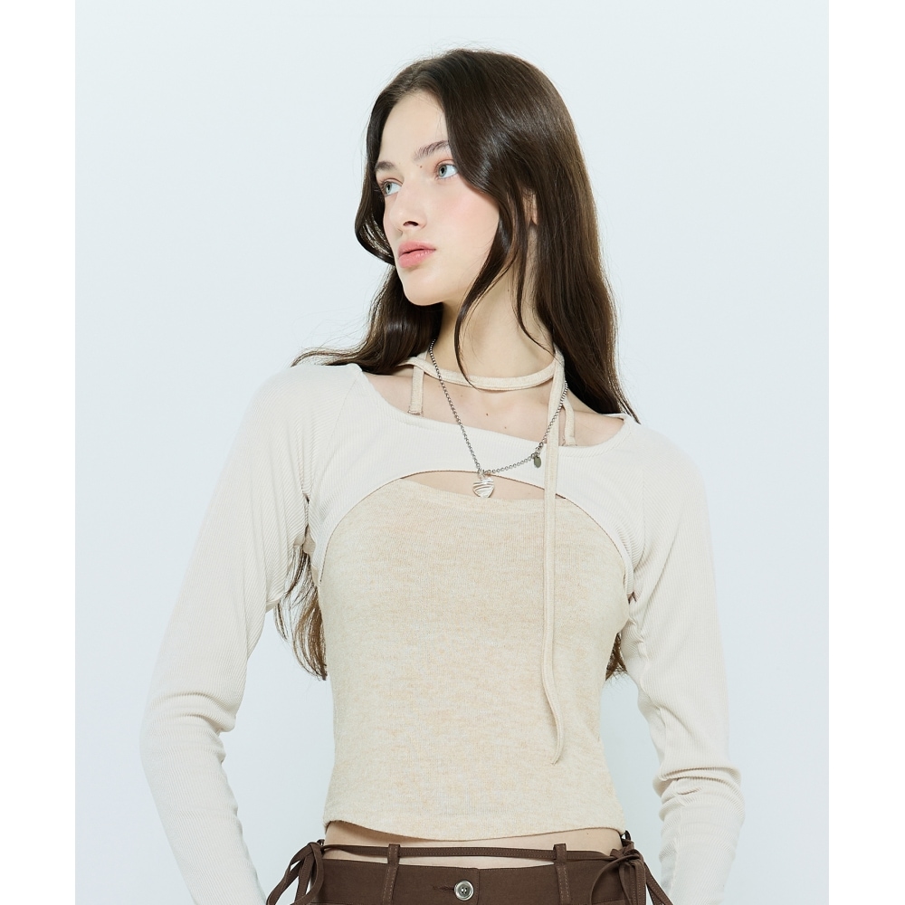 ラティジェント L6 カットアウトラグラントップ (クリーム)