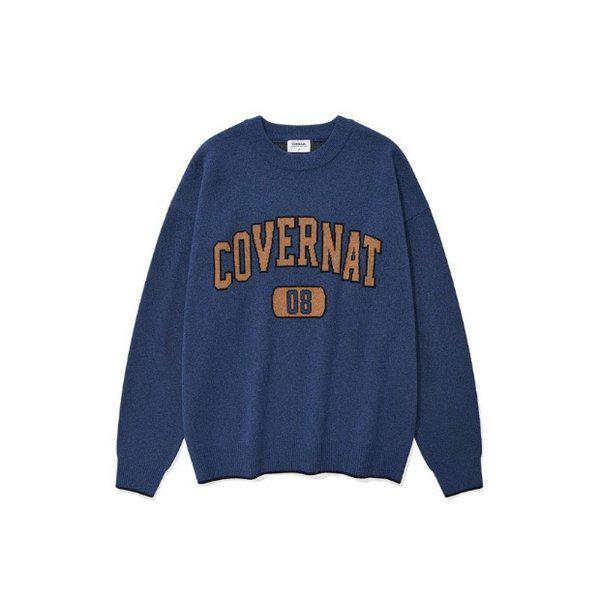 長袖Tシャツ CQK CO2403KT09-RB アーチロゴ 08 クルーネックニット ロイヤルブルー