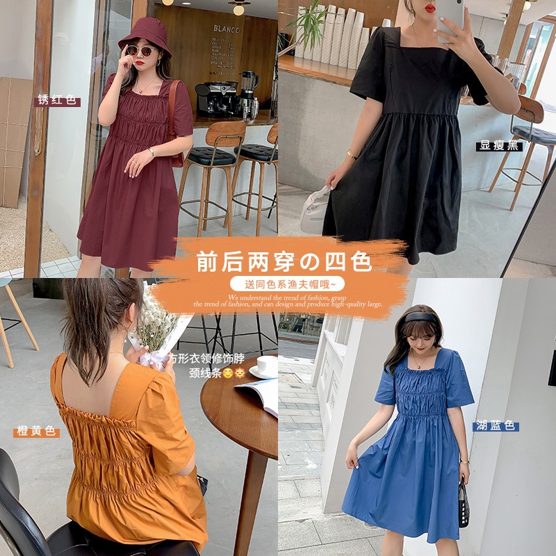 ワンピース 大きいサイズ 半袖 春夏 韓国 妊婦 マタニティ ゆったり きれいめ 3l 4xl 5l