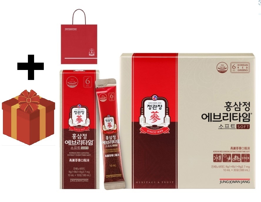 ホンサムジョン/ 韓国紅参/ 両親へのプレゼント/ 健康食品/ エブリタイムソフト30p+ ショッピングバッグセット 300ml 1個/ 免疫力高麗人参