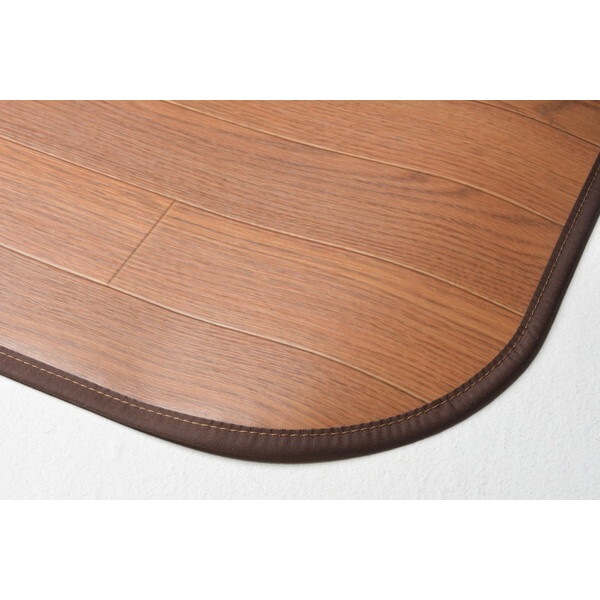 350114401 消臭加工付き 木目調ダイニングラグ 180×240 ブラウン メーカー直送