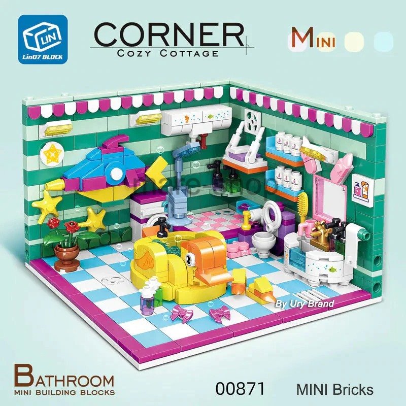 ブロック レゴ 互換 レゴ互換 ミニレンガ ミニブロック バスルーム 595ピース 知育玩具 おもちゃ 男の子 女の子 贈り物 プレゼント