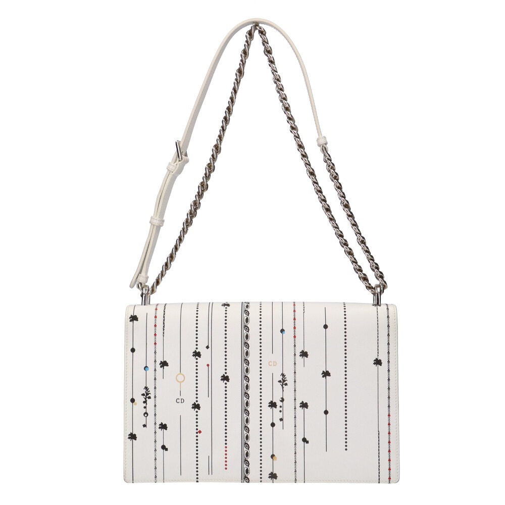 ディオール ディオラマ ショルダーバッグ レザー 11-MA-0135 ホワイト Dior 中古