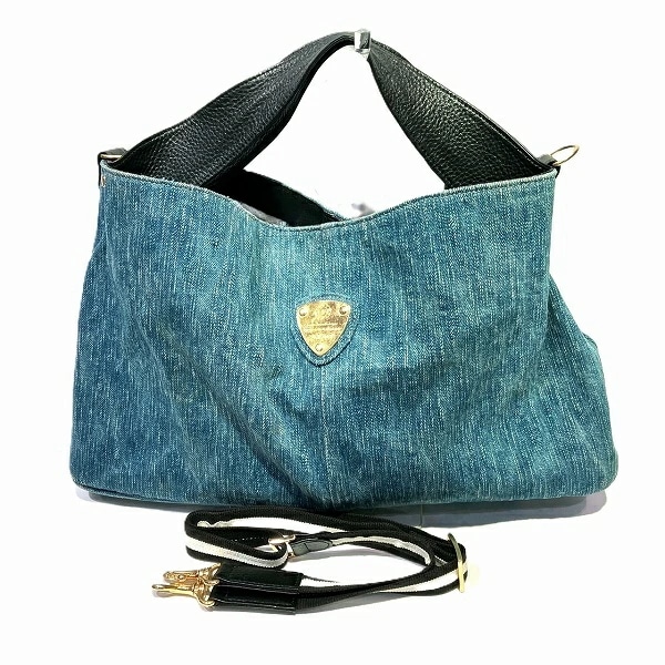 アタオ エルヴィ デニム 2WAY バッグ ハンドバッグ ショルダーバッグ レディース【中古】