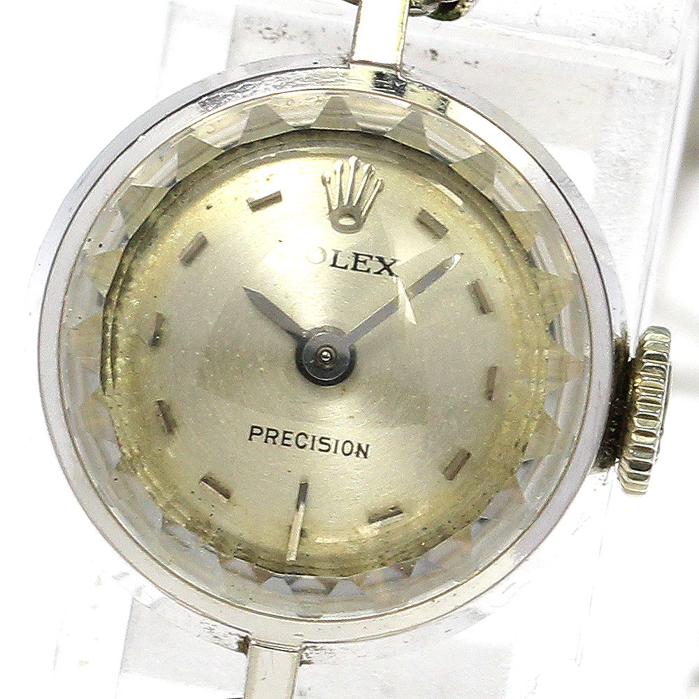 ロレックス ROLEX プレシジョン ヘッド カットガラス cal.1401 手巻き レディース _733685【中古】