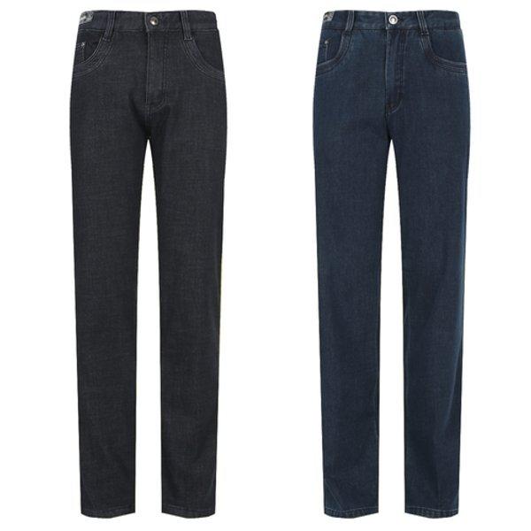 男性用裏起毛ウォッシング刺繍パッチデニムパンツ GD-JEK-551