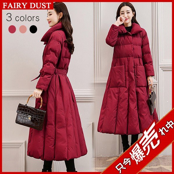 コート レディース ダウンコート ロング丈 キルティングコート 中綿 パーカーコート 防風 防寒 シ