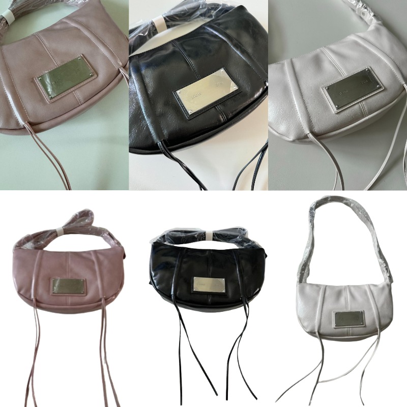 Half Shirring リボン round バッグ　リボンバッグ