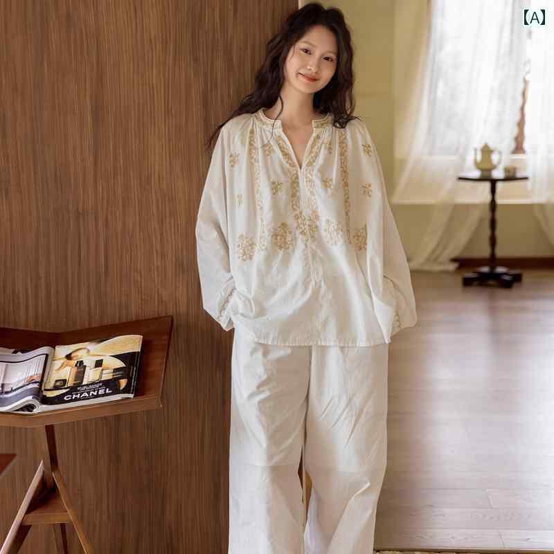 レディース　パジャマ　スウェット　上下 Zumas パジャマ レディース 春秋 2025新 スタイル 高級 コットン ホワイト シンプル アウトドアウェア ホームウェア スーツ