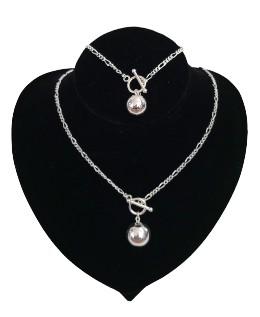 丸シルバー92.5%ネックレス　ブレスレット