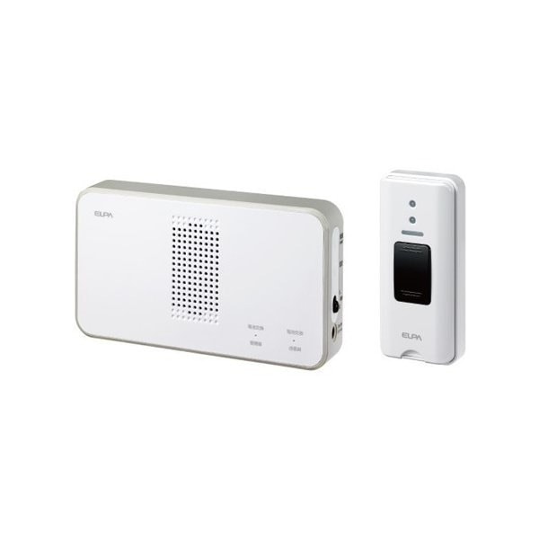 朝日電器 ELPA EWS-S5030 ワイヤレスチャイム 押しボタンセット ホワイト