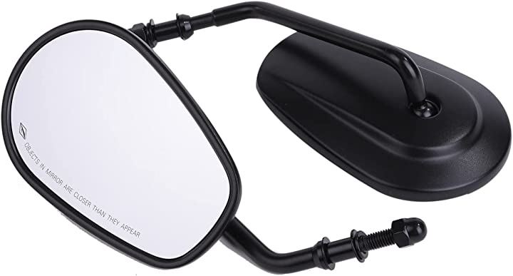 ハーレー ミラー バックミラー 左右セット 各種 スポーツスター ダイナ ソフテイル ツーリング オーバル 純正タイプ 社外品( ブラック)