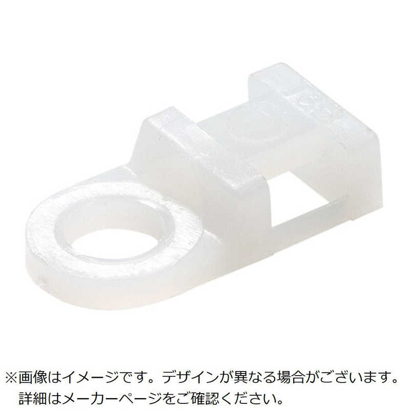 ABB　TY-Rap 結束バンド用ミニマウントベース(ねじ固定タイプ) ミニマウンティングベース(平板タイプ)標準(ナチュラル色)タイ幅最大4.8mm1000個入り　TC812TB
