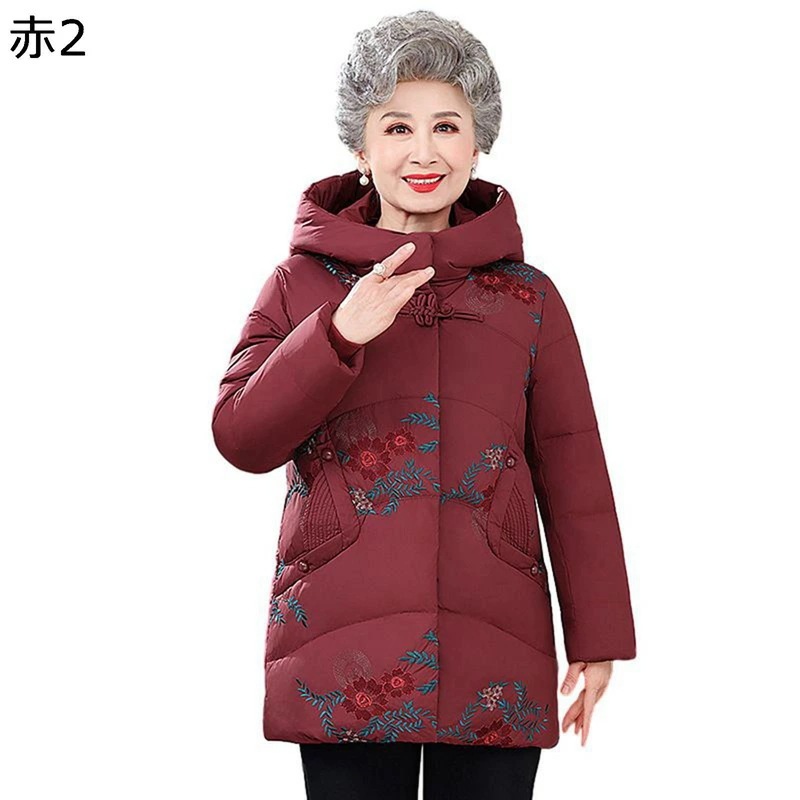レディースアウタージャケット ジャケット レディース 中綿 花柄 花 フード付き 綿入れジャケット 長袖 綿服 コート 上着 耐洗 婦人 シニアアウター 秋服 冬服 お年寄り 50-70代 用 7,399円