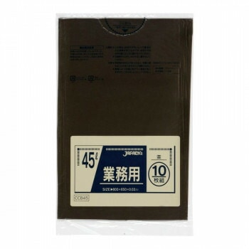 ジャパックス スタンダードカラーポリ袋45L 茶 10枚x60冊 CCB45