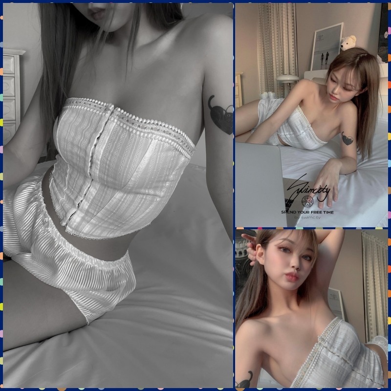 【 Swimcity 】Sharma pure white top