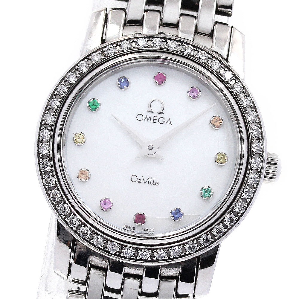 オメガ OMEGA 4577.77 デビル ダイヤベゼル クォーツ レディース _830702【中古】