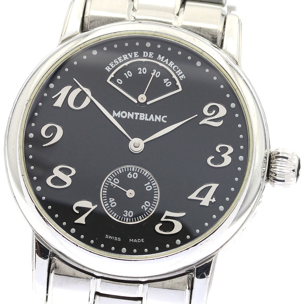 モンブラン MONTBLANC 7017 マイスターシュティック パワーリザーブ スモールセコンド 手巻き メンズ _891162【中古】