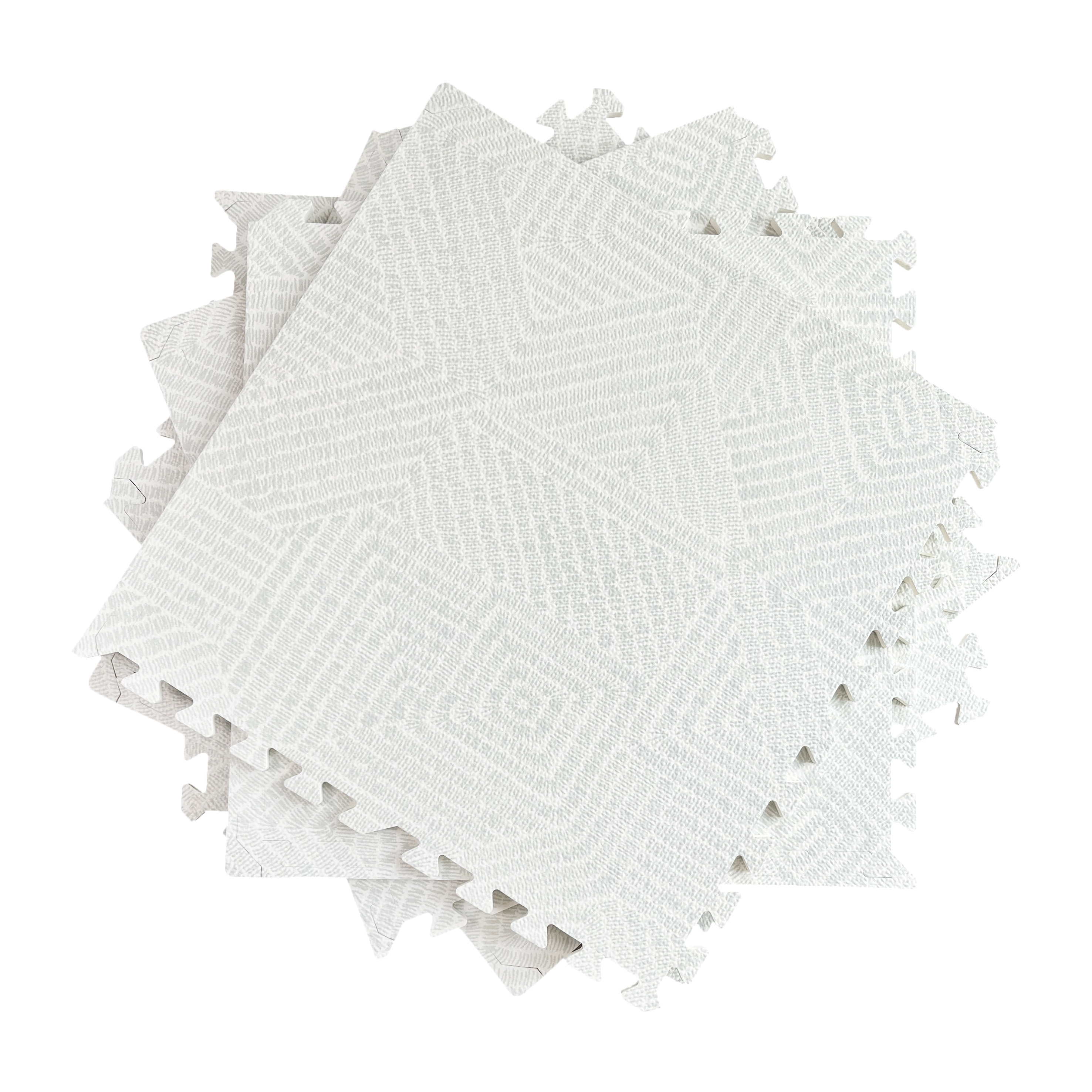 ライトグレーメイズ ジョイントマット 24枚組 子供マット 大判60cm 厚み12mm 防音 フロアーマット 赤ちゃん フロアマット