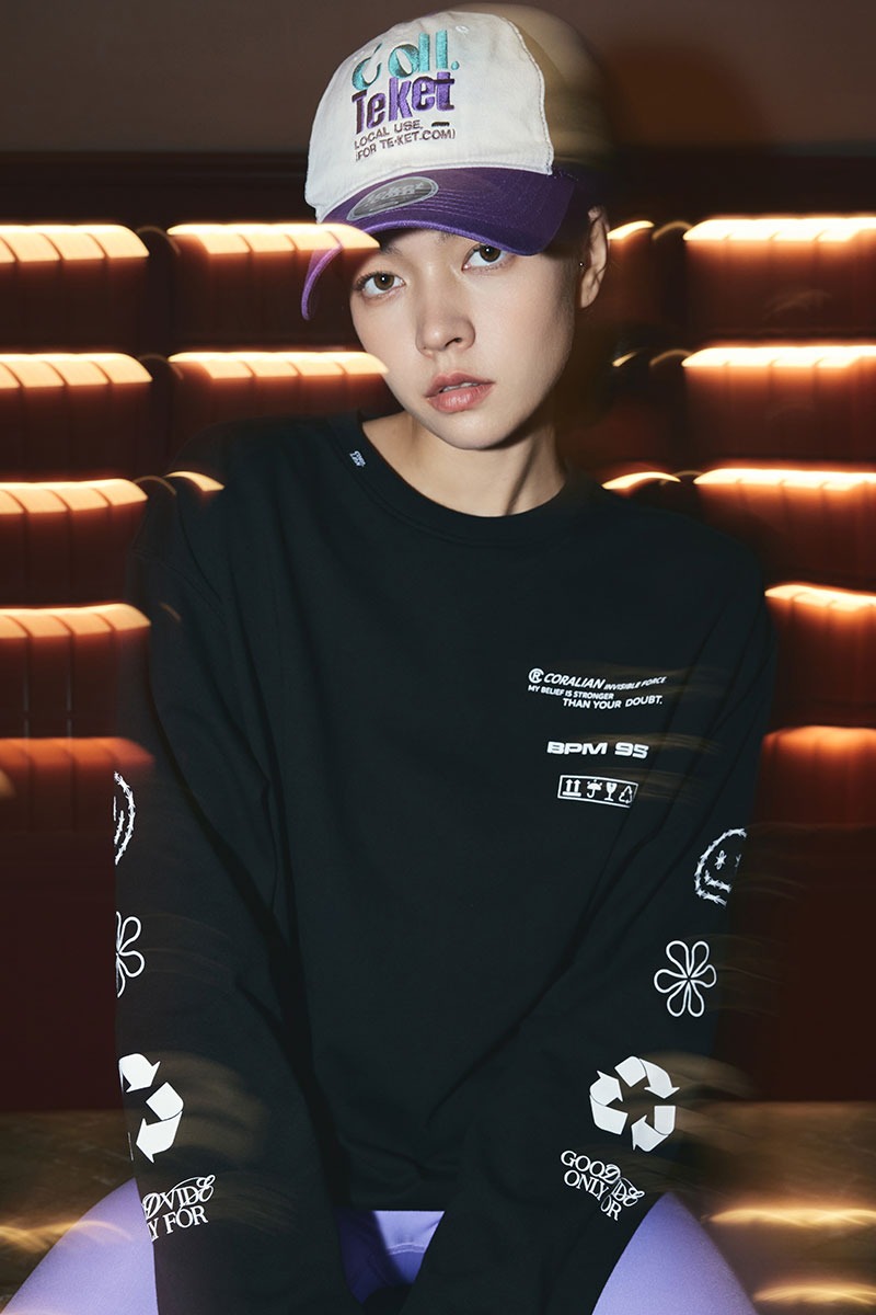 [ランオフ]タイポ グラフィック 長袖綿 Tシャツ_ブラック [CRTC1287]