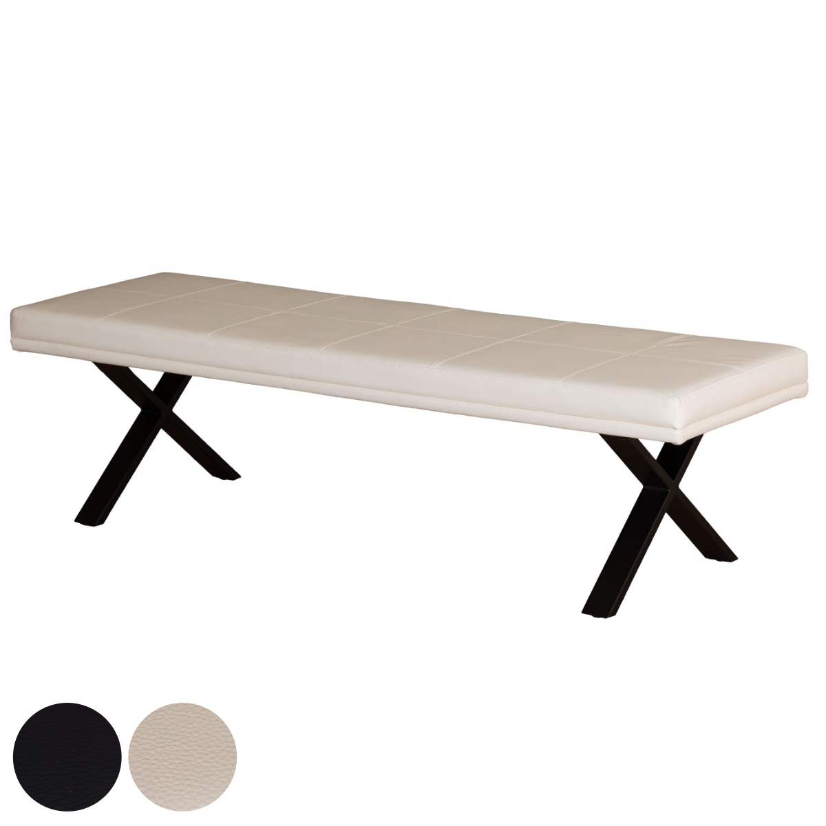 ダイニングベンチ 背無しタイプ 幅160cm PVC ブレシア ベンチ ダイニングチェア 背もたれなし スタイリッシュ モダン レザー調 開梱設置