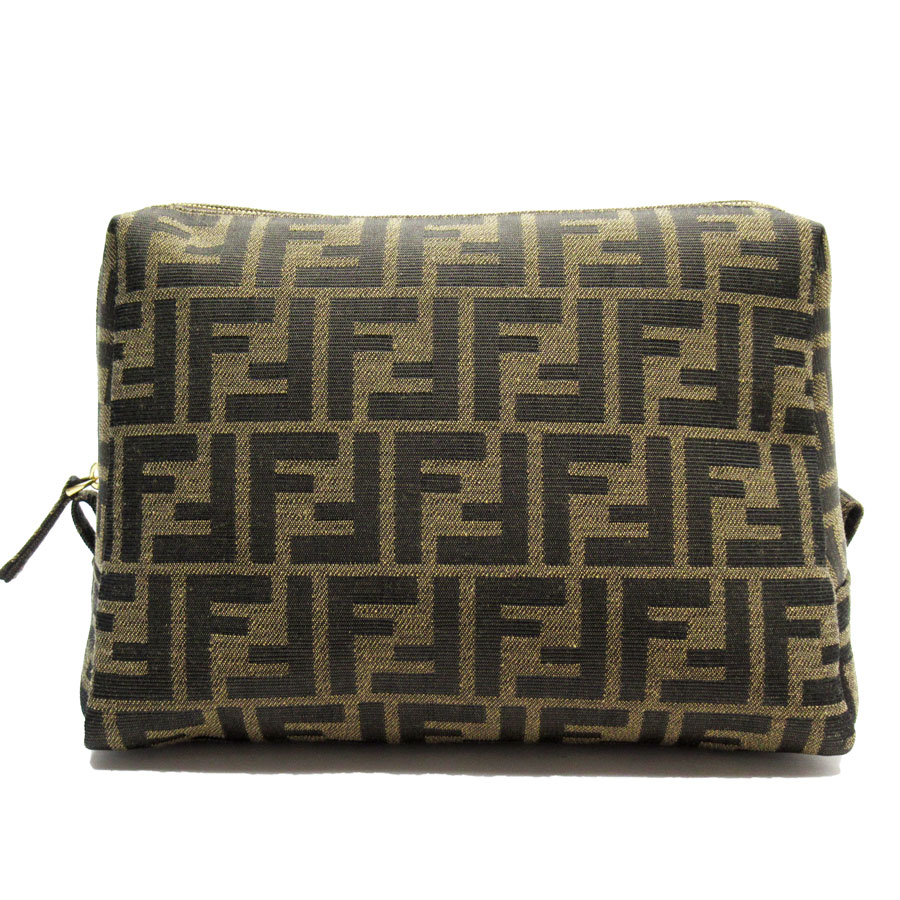 フェンディ FENDI ポーチ ズッカ キャンバス ブラウン