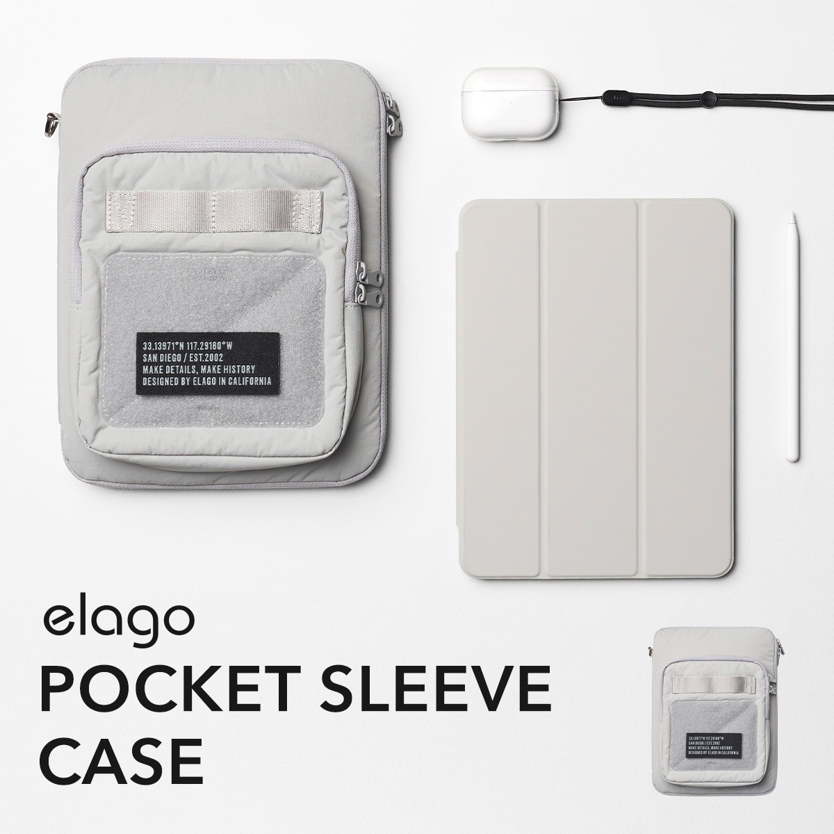 タブレット ノートパソコン 対応 ケース PC 収納 バッグ 撥水 加工 ポケット 付 ナイロン PCバッグ POCKET SLEEVE CASE