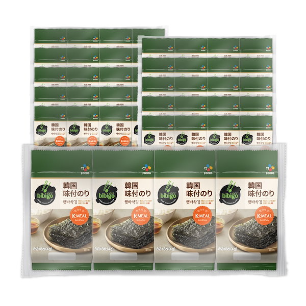 韓国味付のり　小分け8パック　10袋　Qoo10]　ビビゴ