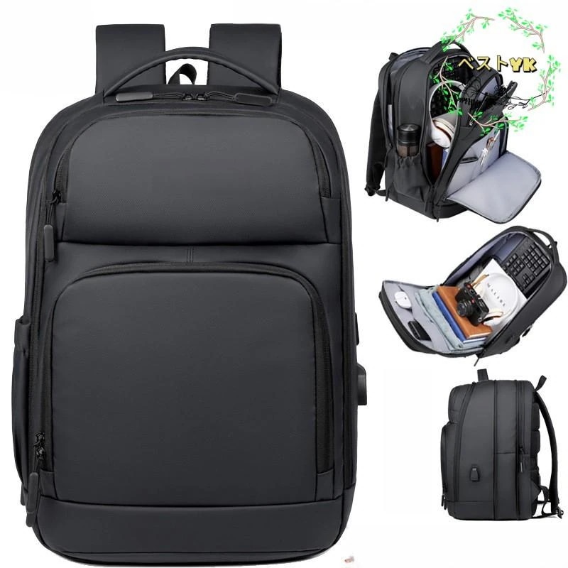 ビジネスリュック ビジネスバッグ メンズ リュック 鞄 バッグ リュックサック 撥水 大容量 ノート PC 収納 出張 営業 通勤 2泊3日 便利