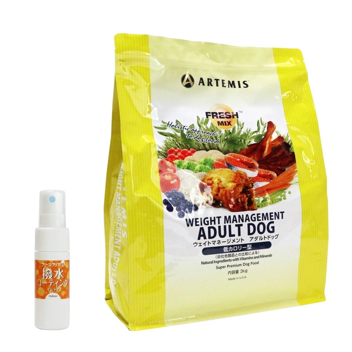 フレッシュミックス ドッグフード ウエイトマネージメント アダルトドッグ 3kg【撥水コーティングインドア(水回り用) 20ml付き】