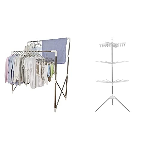 アイリスオーヤマ 洗濯物干し 布団干し 室内物干し 物干しスタンド 約4人用 多機能物干し 簡単組み立て 伸縮タイプ 幅97150cm SMH-150R & 洗濯物干し 室内物干し パラソル物干し 7,685円