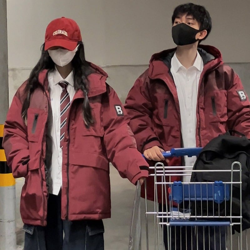 [最安値挑戦]！大きいサイズ 秋冬 防風 防寒 上着 コート ゆったり 冬服 アウター フード付き 男女兼用 メンズ レディース ショート丈 中綿ジャケット フェイクダウンジャケット