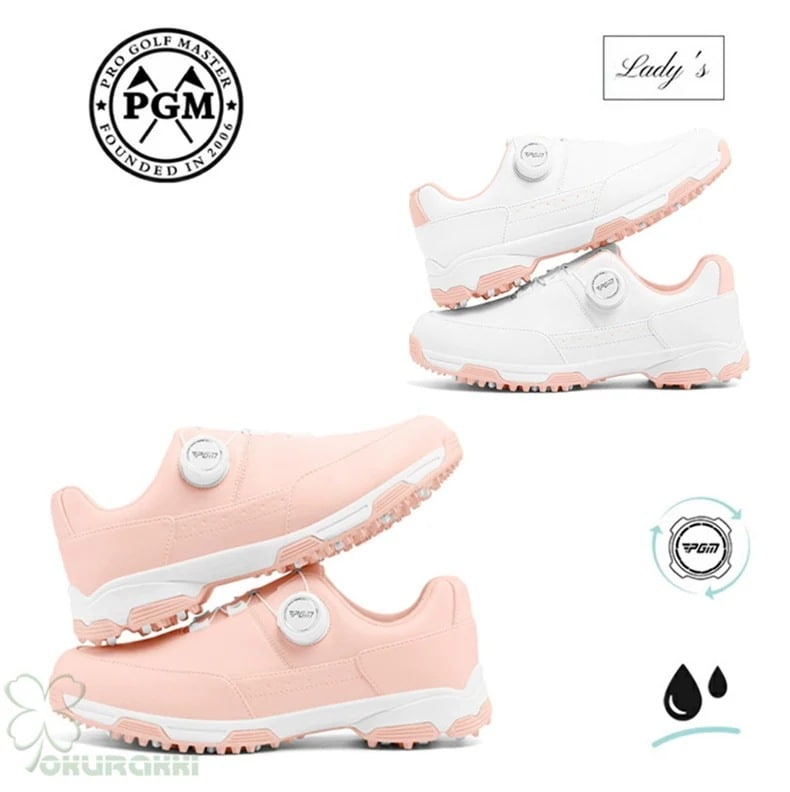 ゴルフ ゴルフシューズ 夏用 快適 通気 ダイヤル式 ソフトスパイク レディース スパイクシューズ スニーカー 靴 女子 防水 人工皮革2506gfshoe16