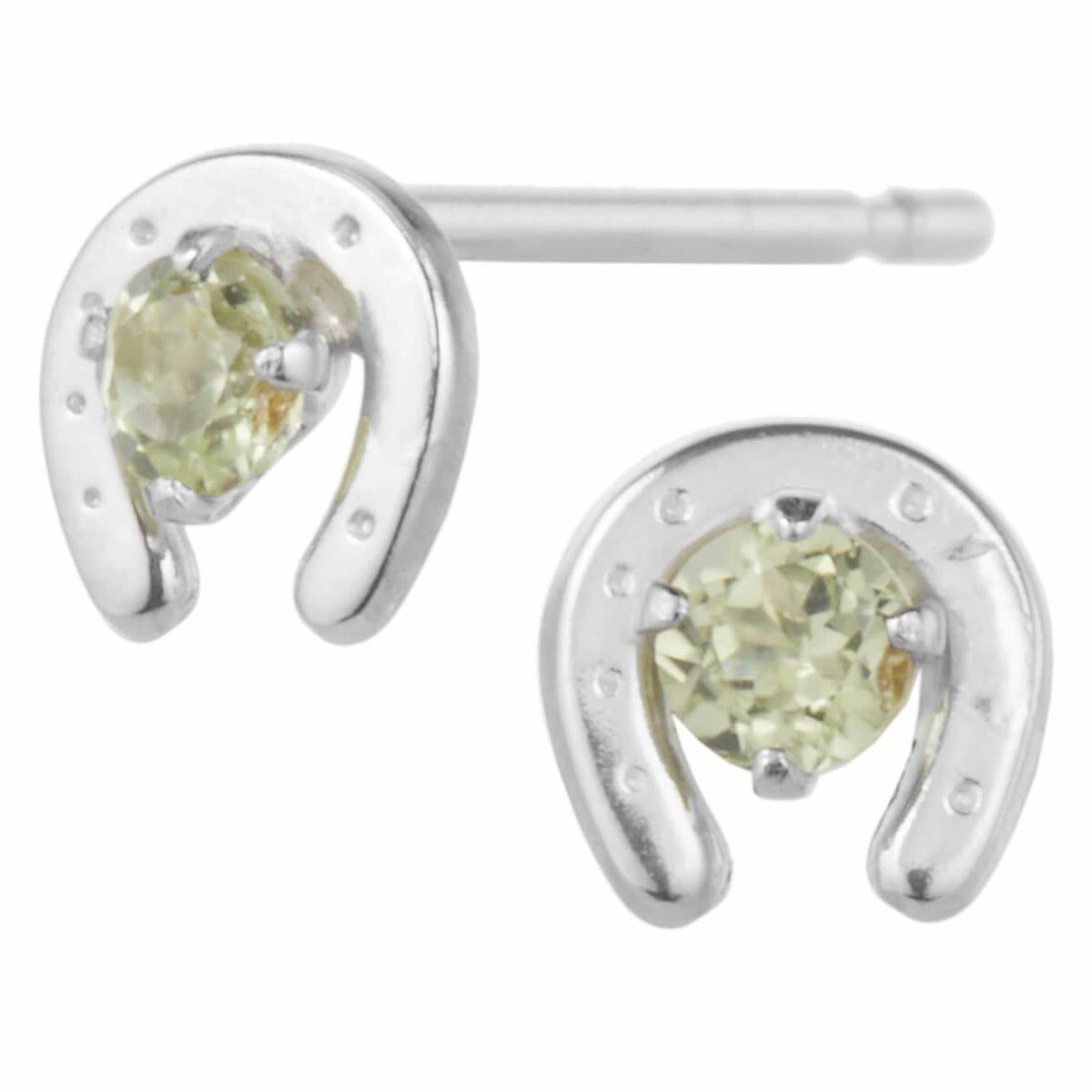 ピアス レディース 日本製 K10WG ペリドット 馬蹄 ホースシュー 8月 誕生石 5,631円