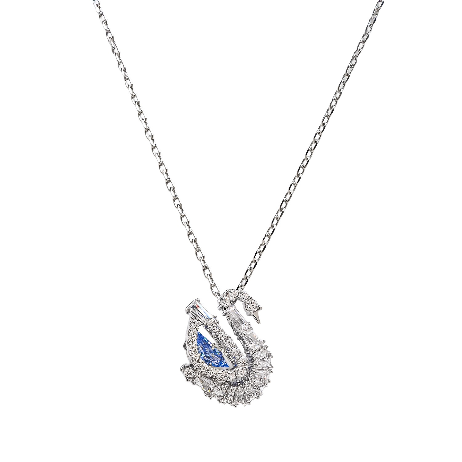 ネックレス スワン クリア ブルー シルバー 5723389 ジュエリー ペンダント