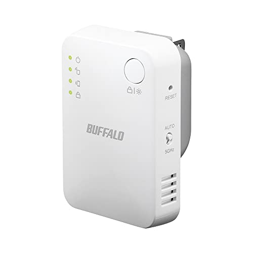 バッファロー WiFi 無線LAN 中継機 Wi-Fi 5 11ac 866 + 300 Mbps ハイパワー コンセント直挿し コンパクトモデル 簡易パッケージ 日