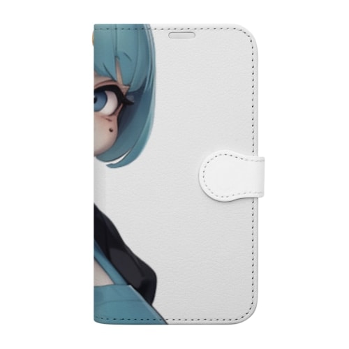 【文字入れ可能受注生産】ウォンバットの女の子　ジュリア 手帳型スマホケース