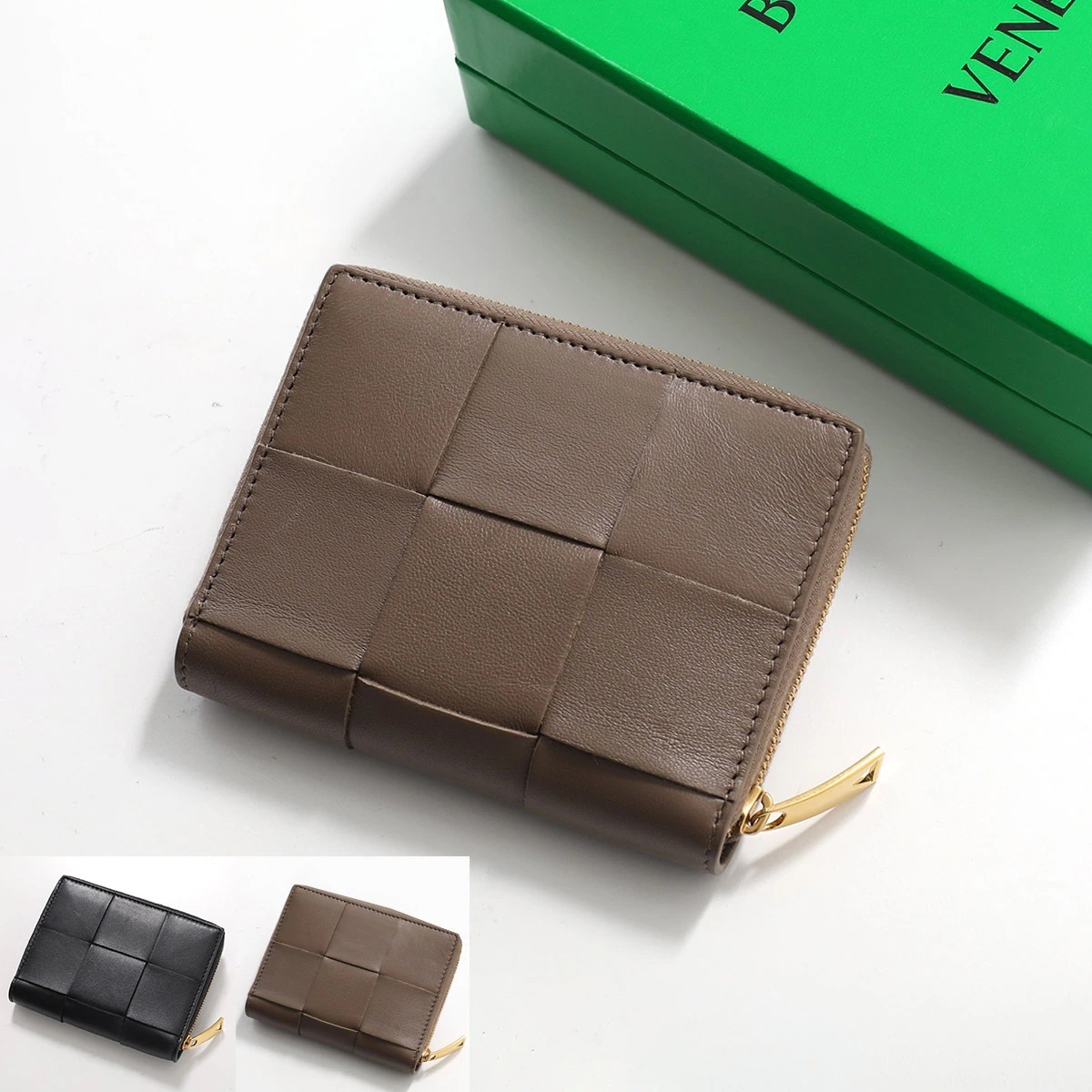 BOTTEGA VENETA ボッテガヴェネタ 二つ折り財布 750252 VCQC1 レディース メンズ レザー マキシイントレチャート 小銭入れなし カラー2色 750252VCQC18425