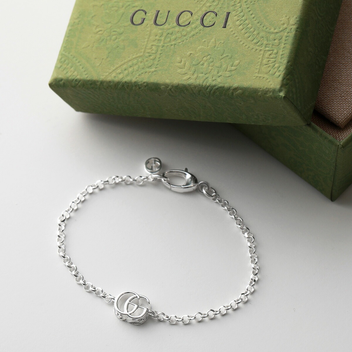 GUCCI グッチ ブレスレット GG MARMONT マーモント 770756 J8400 レディース ダブルG チェーン アクセサリー 8106/SILVER
