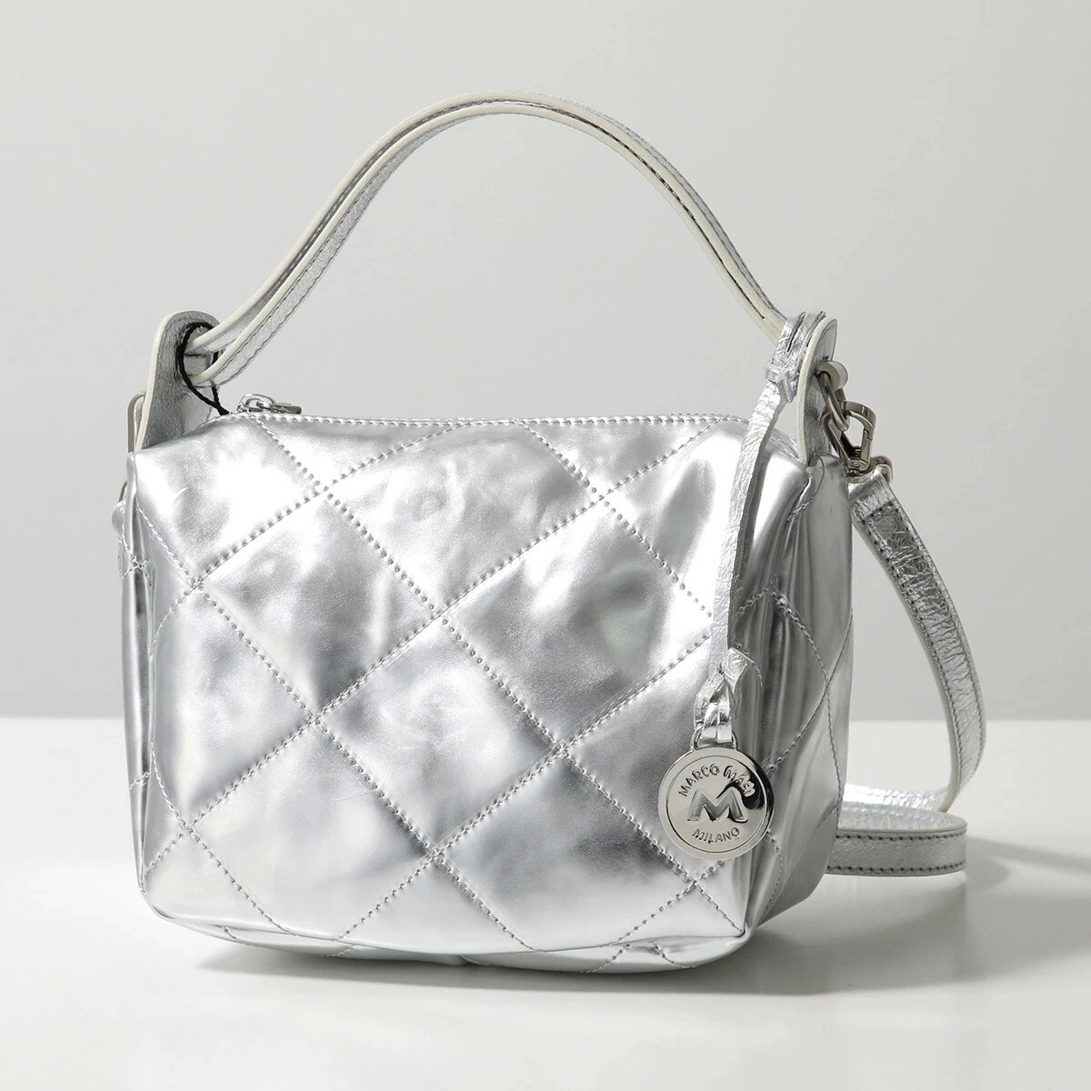 MARCO MASI マルコマージ ハンドバッグ 3400 ECOTLAME レディース ラミナート キルティング ショルダーバッグ 鞄 ARGENTO 【ts_mega】 【mega】